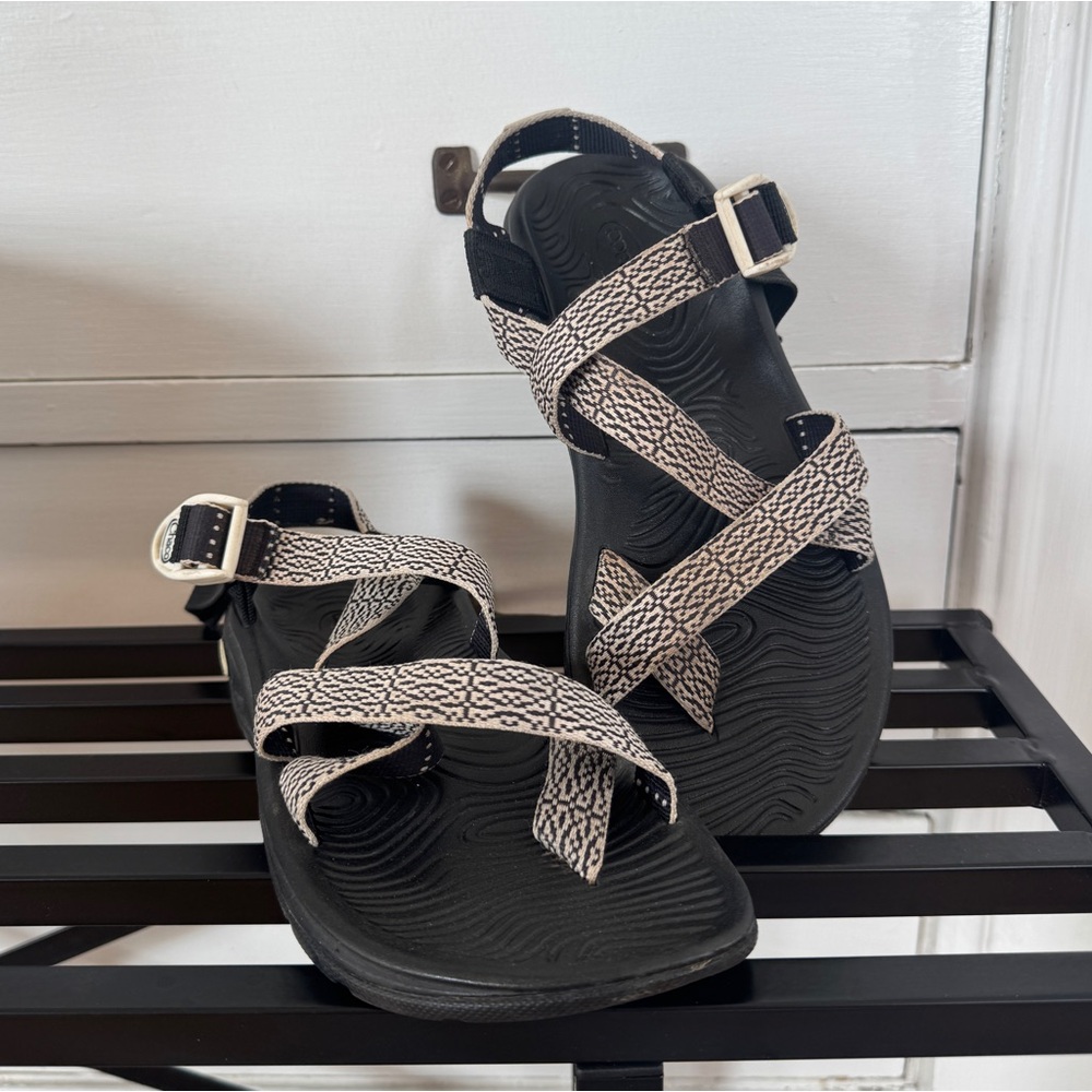 Chaco Z Volv 2 Strappy Black and White Sandals